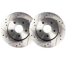 Front Drilled And Slotted Brake Rotors Chrysler Dodge