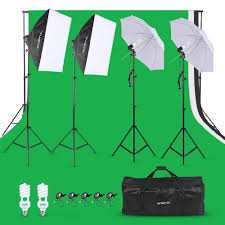 Andoer Photography Lighting Kit Professional Photo Video Studio Softbox And Umbrella For Portrait 3pcs Background Backdrops Vip Outlet