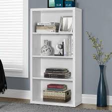 Monarch Bookcase 48 H White With Adjustable Shelves Walmart Com White Bookcase Bookcase Shelves