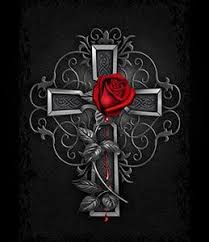 Designs By Gothic Rose Cross Wallpaper Gothic Wallpaper Rose Art