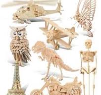 Puzzled 3D Puzzles Pack of 30 - Laser Cut Wooden Puzzle Pieces for Crafts