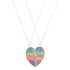Best friends, part 2 reviews. Best Friends Rainbow Heart Glitter Pendant Necklaces 2 Pack Claire S