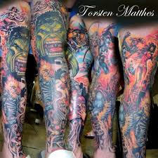 Marvel Leg Sleeve Leg Sleeve Tattoo Tattoo Videos Sick Tattoo