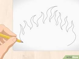 Fire is the rapid oxidation of a material in the exothermic chemical process of combustion, releasing heat, light, and various reaction products. How To Draw Flames 13 Steps With Pictures Wikihow