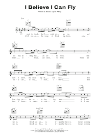 And i started hearing… hums the melody of 'i believe i can fly'. I Believe I Can Fly Noten R Kelly Leadsheet Fake Book