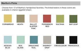 Martha Stewart Paint Sensational Color Paint Brand Guide
