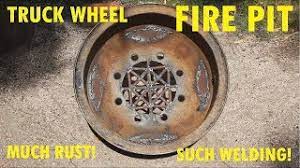 Maybe you would like to learn more about one of these? How To Make A Fire Pit From A Rusty Old Truck Wheel With A 100 Ebay Stick Welder Youtube