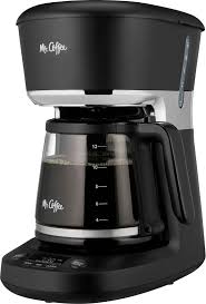 Mr Coffee 12 Cup Coffee Maker With Dishwashable Design Black Chrome 2097746 Best Buy