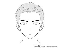 How To Draw Male Anime Characters Step By Step Animeoutlin Guy Drawing Anime Character Drawing Happy Face Drawing