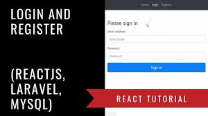 Reactjs Laravel Mysql Build A Login And Registration Web App React Tutorial Web App Tutorial