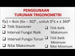 Maybe you would like to learn more about one of these? Titik Stasioner Fungsi Trigonometri Sinus Fungsi Naik Turun Titik Balik Maksimum Dan Minimum Youtube