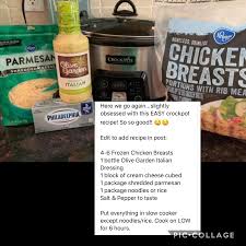 Pin By Vicky Person On Chicken Frozen Chicken Breasts Olive Garden Italian Dressing Easy Crockpot