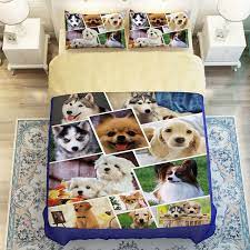 Celebrate this occasion and gift them with a totally original housewarming present with personalised photo gifts, you can even make a 'his and hers' bed set. Modern 3d Dog Print Kids Bedding Set Twin Queen King Size Polyester Fabric Duvet Cover Flat Bed Sheets Or Fitted Sheets Bed Sheet Kids Bedding Set Twinking Size Aliexpress