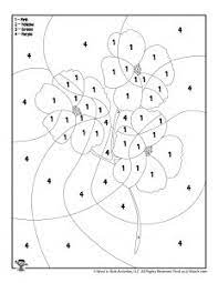 Addition color the leprechaun, rainbow, and pot of gold by solving simple addition problems and then coloring by. Spring Color By Number Pages Woo Jr Kids Activities