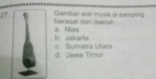 Japen adalah alat musik yang berasal dari pulau kalimantan tepatnya pada daerah provinsi kalimatan tengah. Gambar Alat Musik Di Samping Berasal Dari Daerah A Niasb Jakartac Sumatera Utarad Jawa Brainly Co Id