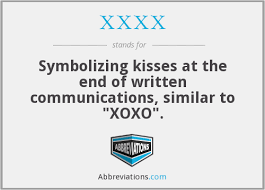 Xxxx Symbolizing Kisses At The End Of Written Communications Similar To Xoxo