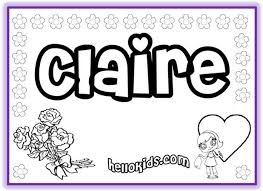 Best free coloring pages for kids & adults to print or color online as disney, frozen, alphabet and more printable coloring book. First Name Coloring Pages Claire Coloring Home