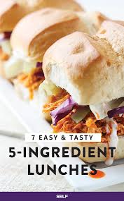 Check out these dinner recipe ideas for di. Easy 5 Ingredient Lunch Recipes Self