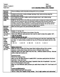2nd Grade Go Math Formal Lesson Plan 6 6 How To Plan Go Math Higher Order Thinking Questions
