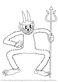 Step By Step How To Draw The Devil From Cuphead Drawingtutorials101 Com How to draw present from among us.