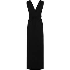 Dorothy Perkins Black Knot Front Maxi Dress 22 Liked On Polyvore Featuring Dresses Black Do Maxi Dress Outfit Black Maxi Dress Outfit Viscose Maxi Dress