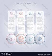Infographics Color Bubble Chart Template For 4
