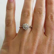 Diamond Engagement Ring Art Deco Daisy Ring Circa 1930s Diamond Engagement Rings Engagement Rings Art Deco Engagement Ring