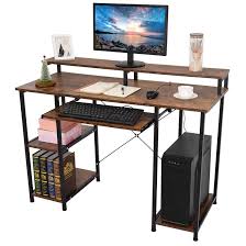 Greenforest small computer desk,39 writing desk for small space,bedroom desk for teen girl, modern simple study table with white metal legs, walnut 4.2 out of 5 stars 34 $39.99 $ 39. Inbox Zero Modern Computer Desk With Keyboard Tray Storage Shelves Monitor Stand Home Office Desk For Small Space With Cpu Stand Industrial Rustic Style Learning Writing Workstation Study