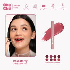 Chu Chu Beauty Juicy Dew Tints in Rose Berry Hydrating Lipstick Single Item  Lipstick Chuchu Beauty Makeup