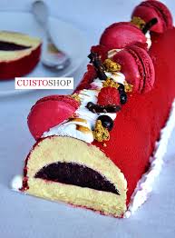 Buche Mousse Vanille Insert Fruits Rouges Gateaux Et Desserts Buche De Noel Recette Facile Buche De Noel Aux Fruits