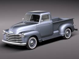 Chevrolet Pickup 1950 Antique 3d Max 3d Model Classic Pickup Trucks Chevrolet Pickup Classic Chevrolet