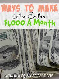 Ways To Make An Extra 1 000 A Month How To Make 1 000 A Month Budgeting Money Money Money Saver
