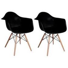 Lot De 2 Chaises Deco Scandinave Avec Accoudoirs Noires Iceland Declikdeco Chaise Deco Chaise Scandinave Noire Chaise