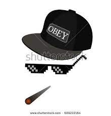 Glasses Pixel Vector Icon Pixel Art Glasses Of Thug Life Meme And Smoke With Cap Isolated On White Background Vector Vector Icons Vector Icons Art Pixel Art