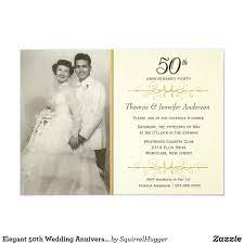 Elegant 50th Wedding Anniversary Photo Invitations Zazzle Com Wedding Anniversary Photos 50th Anniversary Party 60th Wedding Anniversary Party