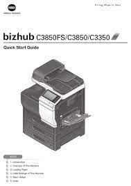 Imagine printing at 32 ppm and scanning to multiple destinations with the touch of a button. Konica Minolta Bizhub C3350 Quick Start Manual Pdf Download Manualslib