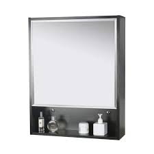 Mirrored medicine cabinets can be divided according to the design of mirror edges. Luckwind Bathroom Medicine Cabinet Mirror 24 Wall Storage Vanity Espejo Bano Organizer Wood Storage Cabinet With Mirror Adjustable Wall Mounted Cabinet Black 28 X 22 Buy Online In Grenada At Grenada Desertcart Com