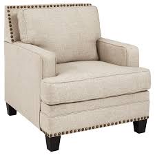 Claredon Transitional Chair With Nailhead Trim By Benchcraft At Household Furniture Wooden Chair Linen Chair Furniture