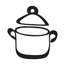 Affordable and search from millions of royalty free images, photos and vectors. Black And White Pot With White Backdrop Stock Vector Illustration Of Dinner Icon 157101009