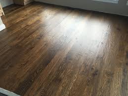 Locally Milled Random Width Nr 1 White Oak Hand Scraped On Site Stained Dura Seal Dark Walnut And Finishe Walnut Wood Floors Oak Wood Floors Oak Floor Stains