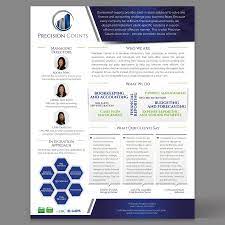 create a visually appealing marketing one pager for an innovative accounting consultancy by copilul one pager design flyer postcard design