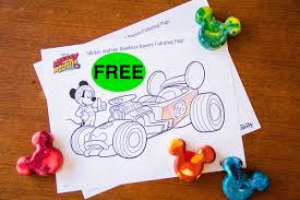 Mickey mouse and friends coloring pages. Free Mickey And The Roadster Racers Printable Coloring Pages