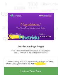 Get flat rs.75 cashback on transactions done via dhani pay. Times Prime Referral Code Get Premium Membership For Free Vlivetricks