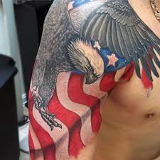 Black and white american eagle tattoo. 90 Bald Eagle Tattoo Designs For Men American Eagle Tattoos