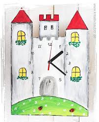 Kinderzimmer Uhr Basteln Ritterburg Uhr Basteln Inklusive Anleitung Rohling Aus Holz Herzen Uhrwerk Und Zeiger Keilrahmen Gestalten Uhr Kinder Zimmer