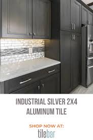 This budget friendly option for building 2×4 kitchen cabinets is an affordable alternative for a kitchenette or other small space. Industrial Silver 2x4 Aluminum Tile Aluminium Kitchen Kitchen Furniture Design Kitchen Backsplash Designs