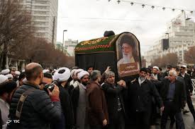 Image result for ‫پیکر آیت‌الله خلخالی در مشهد تشییع شد‬‎