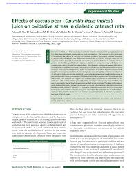 Cactus juice proponents claim it has the following benefits: Pdf Effects Of Cactus Pear Opuntia Ficus Indica Juice On Oxidative Stress In Diabetic Cataract Rats