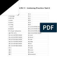 Ielts cambridge 11 general reading test 3. Ielts 11 Listening Test 2