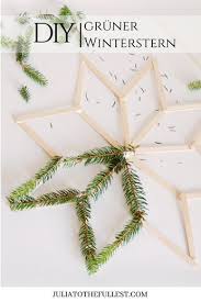 Diy Gruner Winterstern Mit Vorlage In 2020 Basteln Mit Eisstielen Weihnachtsstern Basteln Winterdekorationen